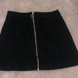 black skirt with hinge